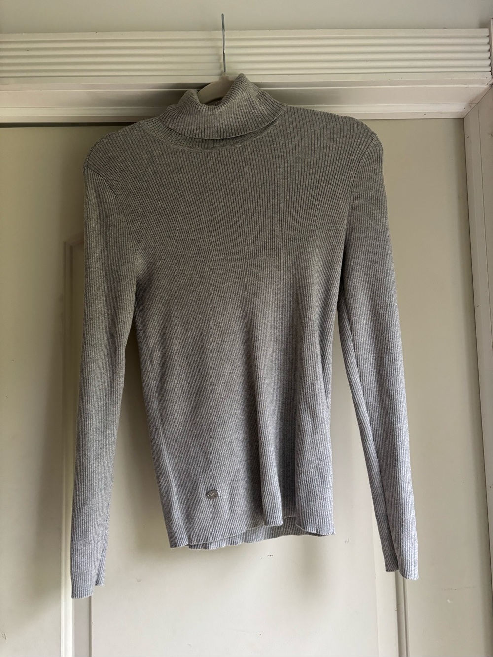 Ralph Lauren Gray Ribbed Turtleneck Sweater - Women